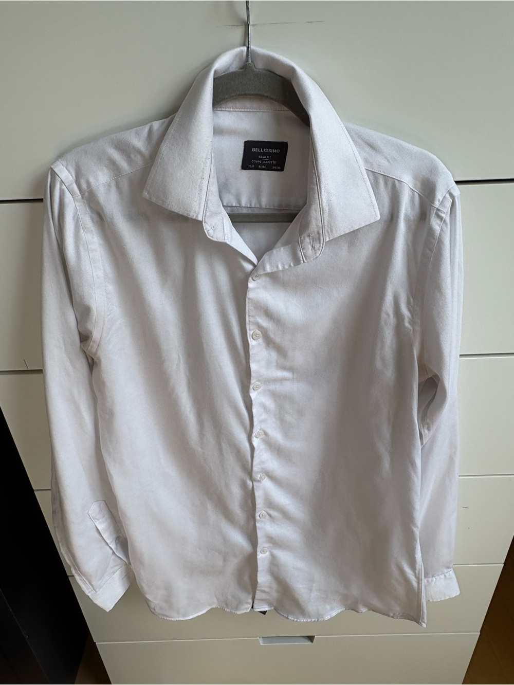 Mens Belissimo Slim Fit White Dress Shirt